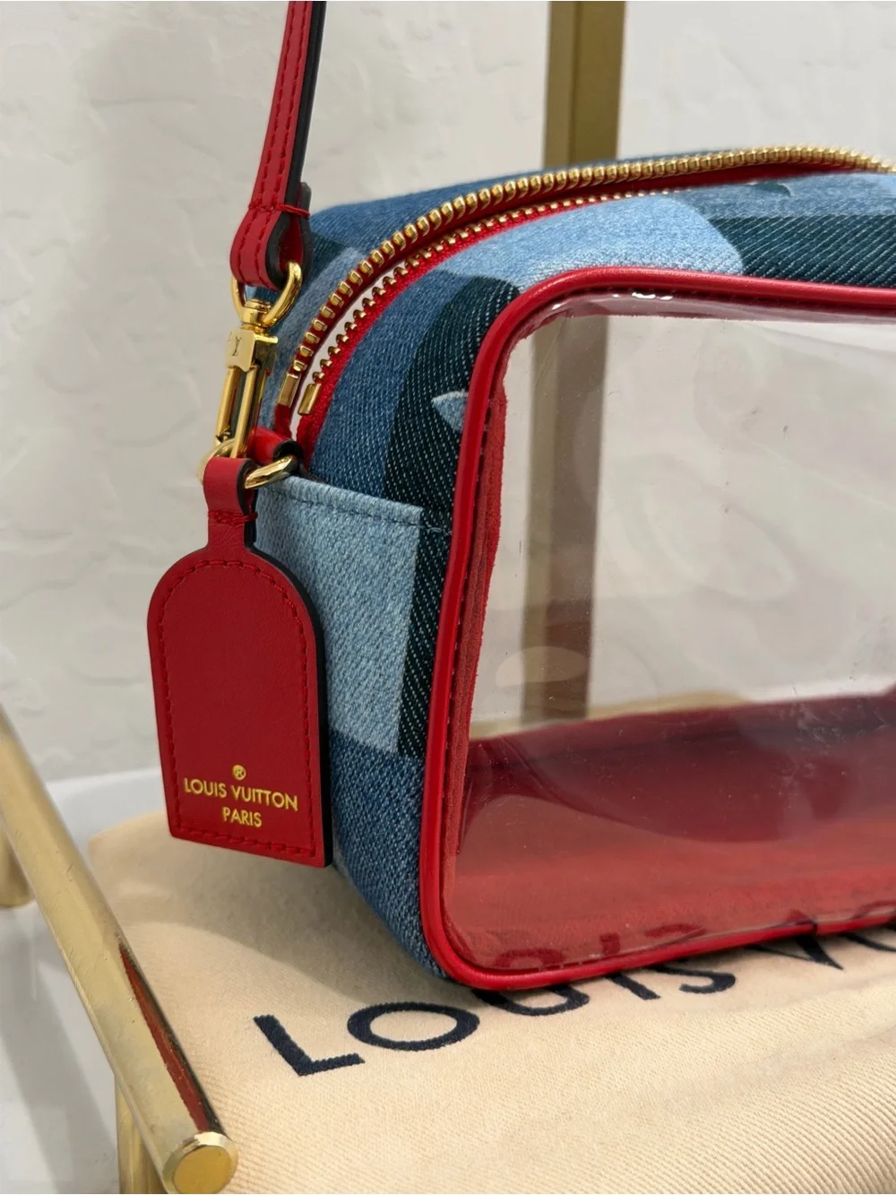 Louis Vuitton PVC Patchwork Denim Pouch Damier